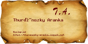 Thuránszky Aranka névjegykártya